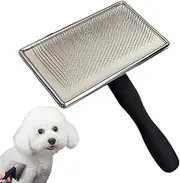 Dog Grooming Brush, Pet Shedding Brush Dog Comb, Metal Needles Pet Supplies Cleaning Tools, Cat Dematting Tool Undercoat Rake Hair Remover for All Hair Types