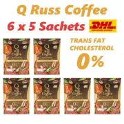 6x QRUSS Coffee Instant Control Hunger Robusta Arabica 0% Trans Fat Cholesterol