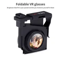 在飛比找蝦皮購物優惠-迷你3d虛擬現實box全景vr眼鏡kbyv1黑色可折疊便攜v