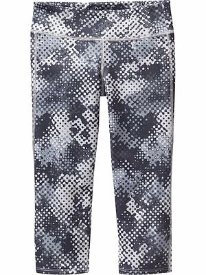 NWT Old Navy Girls Girls Go-Dry Cool Capri Leggings XS (5) S (6-7) Gray