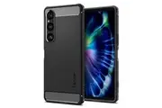 SPIGEN Xperia 1 VI Case, Genuine Rugged Armor Slim TPU Air Cushion Cover for Sony - Black