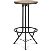 Industrial Style Wood & Iron Swivel Bar Stool 72cm