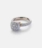 [Pomellato] Pomellato Nudo Solitaire 18kt white and rose gold ring with diamonds P metallic