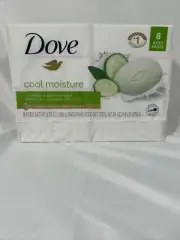 Pack of 8 Dove Skin Care Beauty Bars Cool Moisture Cucumber & Green Tea 3.75 oz.