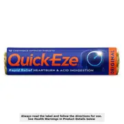 Quick-Eze Rapid Relief Original 12 Chewable Antacid Tablets