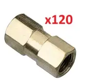 120 x Brake Pipe Nuts 2 way Female Connector Joiner Joint 10mm X 1mm 3/16 Pipe