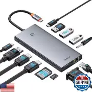 Laptop Docking Station, Baseus 13-in-1 USB C Docking Station Dual Monitor wit