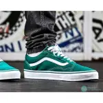 VANS OLD SKOOL 綠白 白線 麂皮 時尚百搭休閒滑板鞋 VN0A38G1MWI 男女鞋