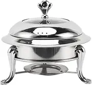Chafing Dishes for Buffet, Chafers for Catering, Stainless Steel Round Chafing Dish Buffet Set with Lids, Chafers and Buffet Warmers Sets, Buffet Servers and Warmers for Banquet