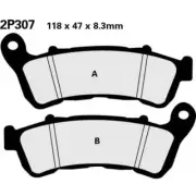 NISSIN BRAKE PADS 2P307ST HONDA FES 125 A7/A9/AA S-Wing 07-13 F, CBR 600