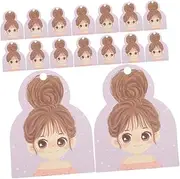 KONTONTY 50pcs Paper Hair Clip Display Cards Headband Packaging Cards for Boys and Girls