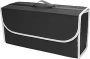 Car Boot Organiser Car Trunk Soft Felt Storage Box Car Accessories Fit For Hyundai Tuscani Sonata Grandeur Tucson Accent Creta Genesis(WBlack-1pc,L)