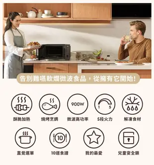 【Electrolux 伊萊克斯】25L獨立式燒烤微波爐 極致美味500 EMG25D22BM (9.2折)