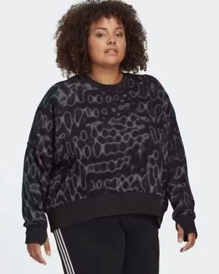 Adidas 11 Honore Collab French Terry Crew Neck Sweater Women's Plus Size 2X NWT