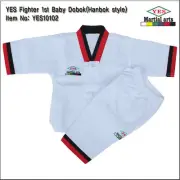 YES Fighter 1st Baby TaeKwonDo/KARATEDO Dobok/Uniform/Hanbok style