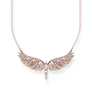Thomas Sabo THOMAS SABO Necklace phoenix wing with pink stones rose gold