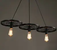 在飛比找松果購物優惠-美式燈 3頭 書房燈 工業風吊燈 loft個性創意餐廳燈 吧