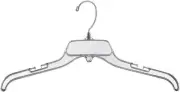 Clear Hangers 100 17" Plastic Dress Shirt Retail Clothes Swivel Hook Notched
