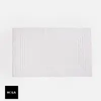 在飛比找momo購物網優惠-【HOLA】葡萄牙純棉止滑緹花毛巾踏墊40x60框紋瓷石白