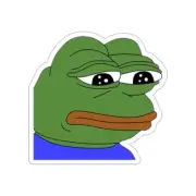 Sad Pepe Frog Funny Prank Comedy Meme Social Media Kiss-Cut Sticker Vinyl Decal