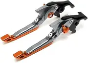 Brake Clutch Levers For Kawasaki Ninja400 Z400 2018-2023 CNC Aluminum Adjustable Foldable Extending Shark Brake Clutch Levers