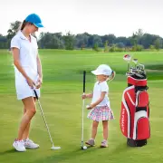 CostwayLadies Complete Golf Club Set with Driver and Stand Bag-Red
