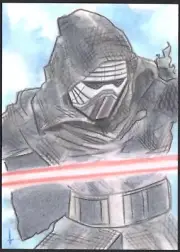 KYLO REN Sketch card STAR WARS by Artist Turtle Original Art