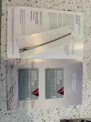 2 NEW Delta Silver Medallion Luggage Tags with Hanging Cords, New