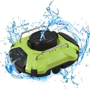 Cordless Automatic Pool Vacuum Cleaner 30W Dual Motor Rechargeable Robotic Cleaner IPX8 Waterproof 110-Min Run Time Smart Cleaning Lithium Battery Gre