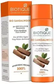 Biotique Bio Sandalwood 50+ Spf Uva/Uvb Sunscreen For All Skin Types 120ml-2pack