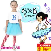 Girls Billie B Brown Costume Fancy Dress Book Week T-shirt Kids Child Outfit