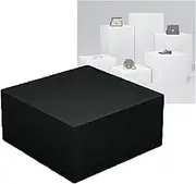 Square Display Pedestal Stand,Clothing Store Plinth Raiser Table,Party Event Decor Platform Base Bracket,Load 200KG(Black,40x90cm/15.7x35.4in)