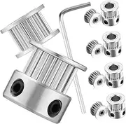 CATIEBYE 1 Set Timing Belt Pulleys Synchronous Wheels Wrench for Drilling Machine Aluminum Alloy Pulley Compatible with Printers Low Noise Smooth Movement