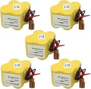 QULONG (5-Pack BR-2/3AGCT4A with Brown Plug 6V 4400MAH Non Rechargeable Lithium Battery Replace for A98L-0031-0025, A98L00310025, BR-2/3AGCT4A, BR2/3AGCT4A