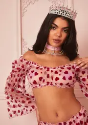 [Sugar Thrillz] Love Surrounds Me Chiffon Top