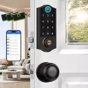 Fingerprint Smart Door Locks for Front Door with Handle Set, App Control, Key...