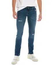 Cavalli Class Medium Blue Slim Straight Jean