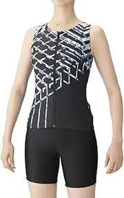 [arena] FLA-2932W Women's Fitness Swimsuit, Large Color Snap Separates (Insert Fit Pad)