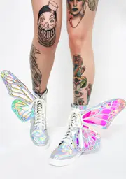 [Club Exx] Holographic Metamorphic Boots