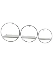 Sagebrook Home Set of 3 Wall Shelves NoSize Silver