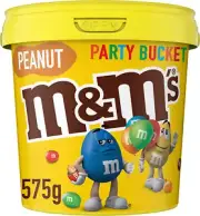 M&M'S Peanut Chocolate Party Bucket 575G Style Name:Peanut Mms