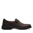 Clarks Mens Gessler Step Brown Leather Casual Loafer Shoes