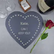 Can I Keep You? Personalised Heart Slate Placemat