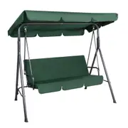 Outdoor Garden Hammock Swing 3 Seater Chair - Dark Green
