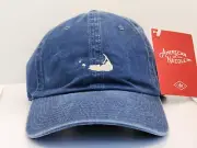 American Needle Hat Cap - Massachusetts New England Unstructured Strapback Hat