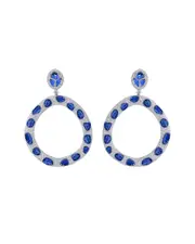 Diana M. Fine Jewelry 18K 33.40 ct. tw. Diamond & Sapphire Earrings