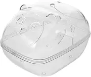 Hamster Bath Tub Small Animal Toilet Bathtub Hamster Sandbox Hamster Sand Bath Container Plastic Hamster Bathroom Small Animal Sand Bath Container Hamster Bed Pp Transparent