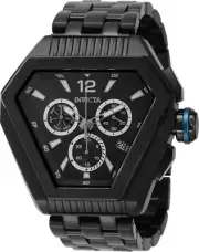 Invicta Men Speedway Watch Swiss Chrono Day-Date 53MM Case Black Stainless Steel