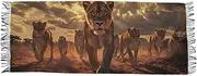 [AIXIWAWA] Herd Of Lion Women's Pashminas Scarf, Shawls Wrap Lightwight Tassel for Evening Dress Dinner Party, Multicolor