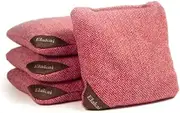 Elakai Cornhole Bags All Weather Single Sided Herringbone Regulation Size and Weight Set of 4 Regulation 6 in x 6 in